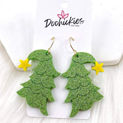 2" Whimsical Tree -Christmas Acrylic Earrings