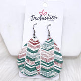 2" Christmas Chevron Mini Collection -Earrings