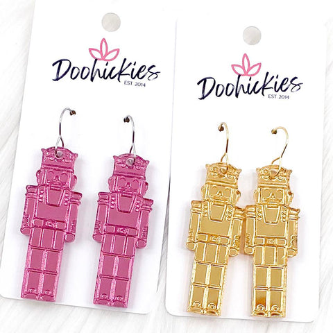 2" Nutcracker Acrylics -Christmas Earrings