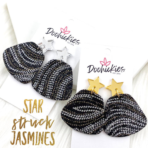 2" Star Struck Jasmines -New Years Earrings
