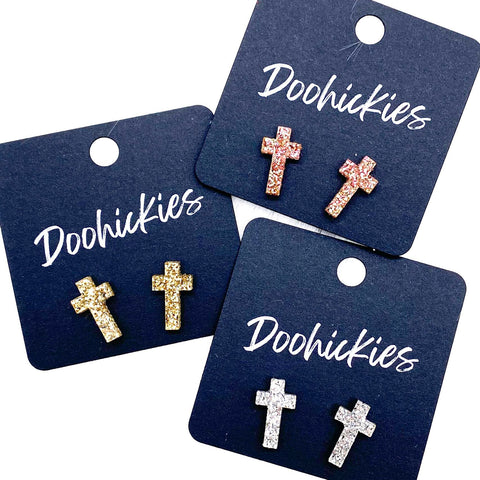 16mm Glitter Cross Singles