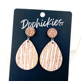 2" Rose Gold & Pink Rain Dangles -Earrings