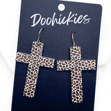 Cross Dangles -Acrylic & Wood Earrings