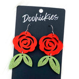 The Final Rose -Valentine Acrylic Earrings