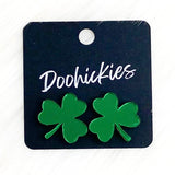 21mm Statement Shamrock Studs -St. Paddy Acrylic Earrings