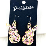 1.5" Confetti Marshmallow Bunnies -Easter Earrings