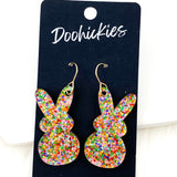 1.5" Confetti Marshmallow Bunnies -Easter Earrings