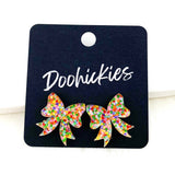 18mm Glitzy Bow Studs