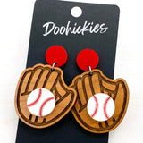 2" Custom Spirit You're Out Dangles -Sports Earrings