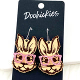 1.75" Cool Bunnies -Easter Earrings