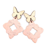 2.25" Butterfly Lacie Dangles -Spring Earrings