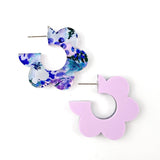 1.5" Springy Flip Flop Hoops -Spring Acrylic Earrings