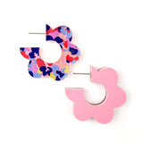 1.5" Springy Flip Flop Hoops -Spring Acrylic Earrings