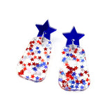 1.5" Liberty Bellas -Patriotic Acrylic Earrings