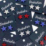 15mm Freedom Sparkle Star Studs -Patriotic Earrings