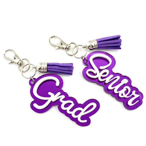 Purple Graduation Keychains