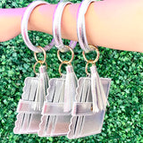 The Metallic Lizzy Wristlet: SILVER