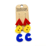 ABC Acrylic Dangles - Teacher Earrings - Back to School