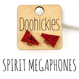 15mm School Spirit Megaphone Studs - Custom Spirit Earrings