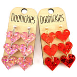 Triple Glitter Heart Drops