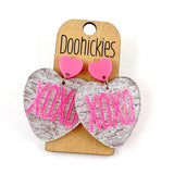 2" Conversation Heart Dangles - Valentines Acrylic Earrings (Copy)
