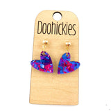 Dainty Confetti Hearts Acrylic Valentines Dangle Earrings (Copy)