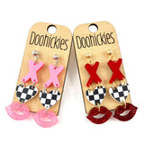 Lovey Trifecta Acrylic Valentines Earrings (Copy)