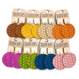The Spring Box Braided Piggyback Collection - Leather Earrings