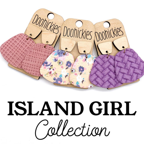 The Island Girl Jasmines Collection - Spring Leather Earrings