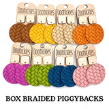 The Spring Box Braided Piggyback Collection - Leather Earrings