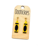 1.5" Crayon Acrylic Dangle Earrings - Teacher Earrings