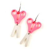 2" A Cut Above Scissors - Acrylic Dangle Earrings - Teacher Earrings