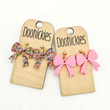 Acrylic Birthday Bow Dangle Earrings (2 Options)