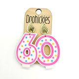 Traditional Multi-Color Birthday Candle Acrylic Dangle Earrings