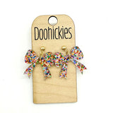 Acrylic Birthday Bow Dangle Earrings (2 Options)