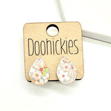 The Pastel Floral Big as Texas Teardrop Stud Earrings