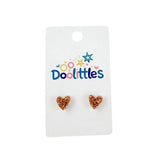 Tiny Doolittle Hearts - Acrylic Stud Earrings