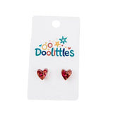 Tiny Doolittle Hearts - Acrylic Stud Earrings