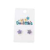 Tiny Glitter Star Doolittle Acrylic Stud Earrings