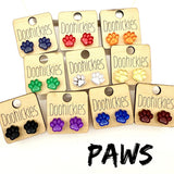 13mm School Spirit Mirror Studs - Custom Spirit Earrings - 10 Color Options