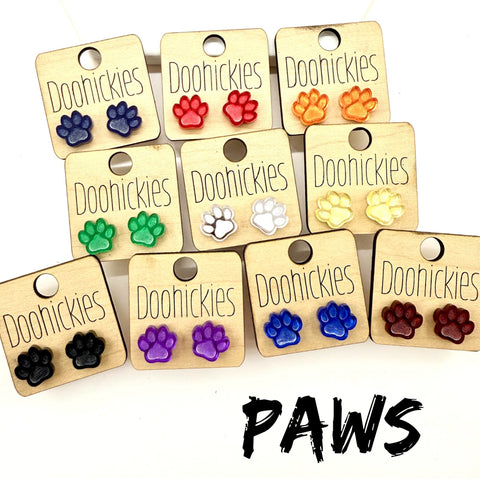 13mm School Spirit Mirror Studs - Custom Spirit Earrings - 10 Color Options