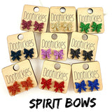 15mm School Spirit Bow Studs - Custom Spirit Earrings