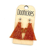 Glitter Cheer Megaphone Dangles - Custom Spirit Earrings