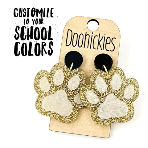 Customizable Engraved Paw Spirit Dangles