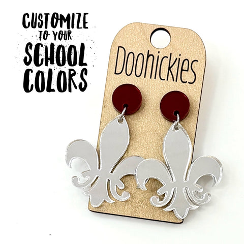 Customizable Fleur de Lis Spirit Dangle Earrings