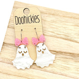 Glittery Bow Ghost Dangle Collection - Halloween Earrings (Copy)