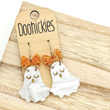 Glittery Bow Ghost Dangle Collection - Halloween Earrings (Copy)