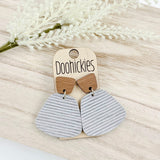 Fall Ruffle Jasmine Leather Earrings