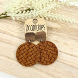Walnut & Bold Fall Box Braided Piggyback Collection - Leather Earrings (Copy)