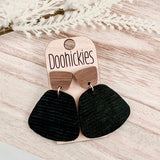 Fall Ruffle Jasmine Leather Earrings